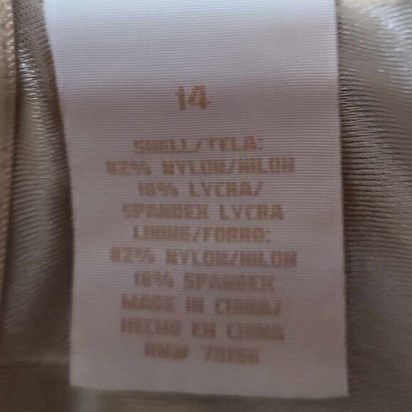 LeCove Blue Black One Piece Swim Suit size 14 - Picture 7 of 10